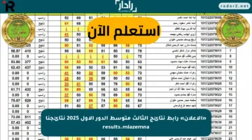 «الإعلان» رابط نتائج الثالث متوسط الدور الأول 2025 نتائجنا results.mlazemna